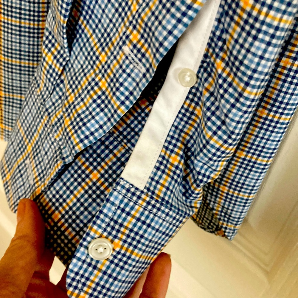 J Crew Men's Plaid Dress Shirt, size L. - Picture 3 of 5